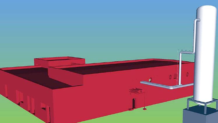 So soll das Gebäudeensemble einmal aussehen.     Skizze: Herzo-Werke