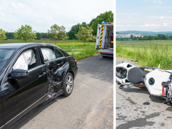 Schwerer Motorrad-Unfall im Kreis Forchheim: Biker f&auml;hrt "fast ungebremst in Auto"