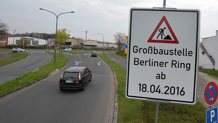 Erneut wird es eng am Berliner Ring in Bamberg: Ab 18. April beginnt eine lange Bauphase. Foto: Ronald Rinklef