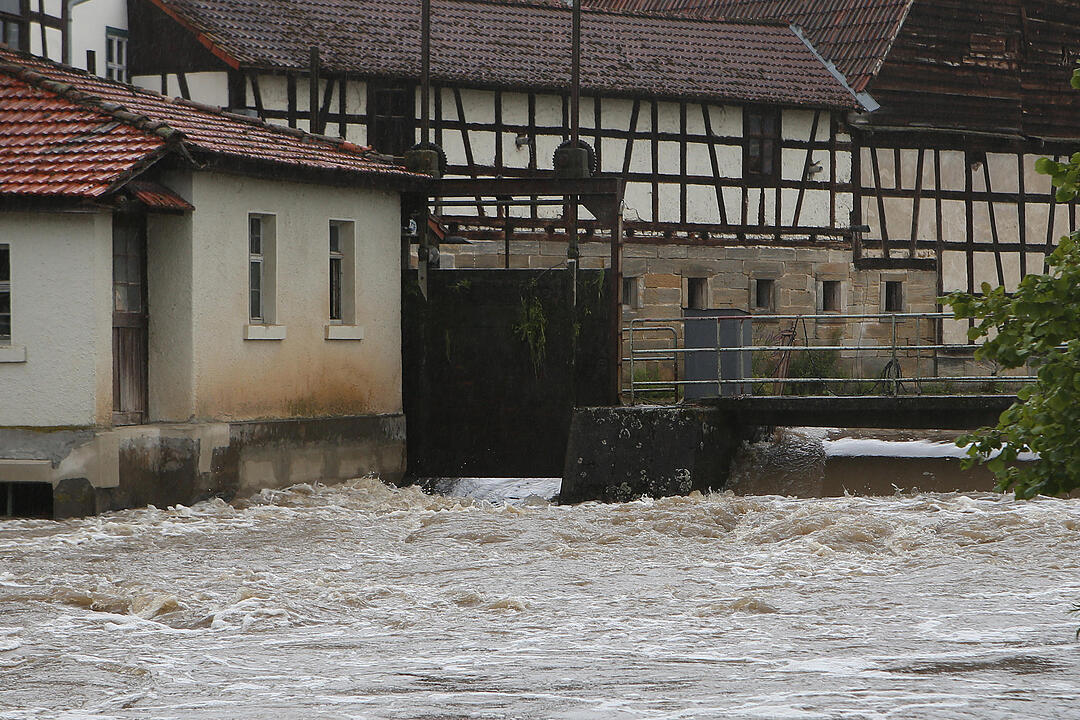 Dauerregen in Franken