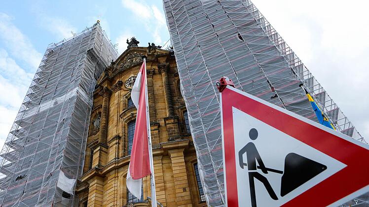 Die Basilika Vierzehnheiligen ist Baustelle  Foto: Matthias Hoch