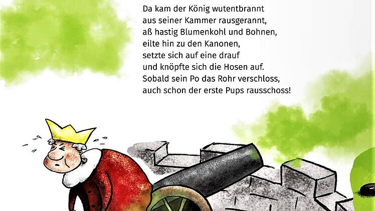 "König Pups"  - eine Seite aus dem Buch Foto: Kampenwand-Verlag