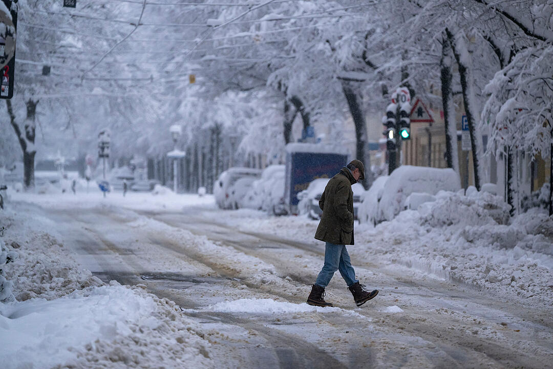 Wintereinbruch in Süddeutschland - München