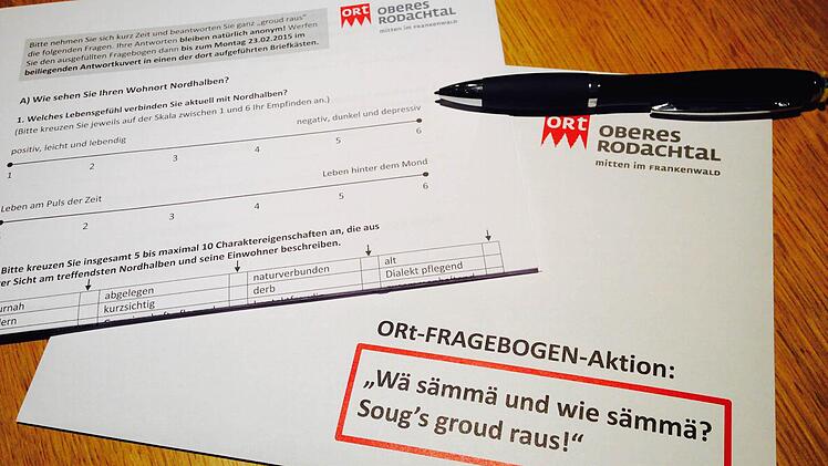 Mit der ORt-Fragebogenaktion haben die Bürger des Oberen Rodachtals die Möglichkeit, ihre ganz persönliche Sichtweise zur Zukunft ihrer Heimat zu äußern.  Foto: Susanne Deuerling