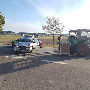 Unfall in Colmberg fordert sieben Verletzte