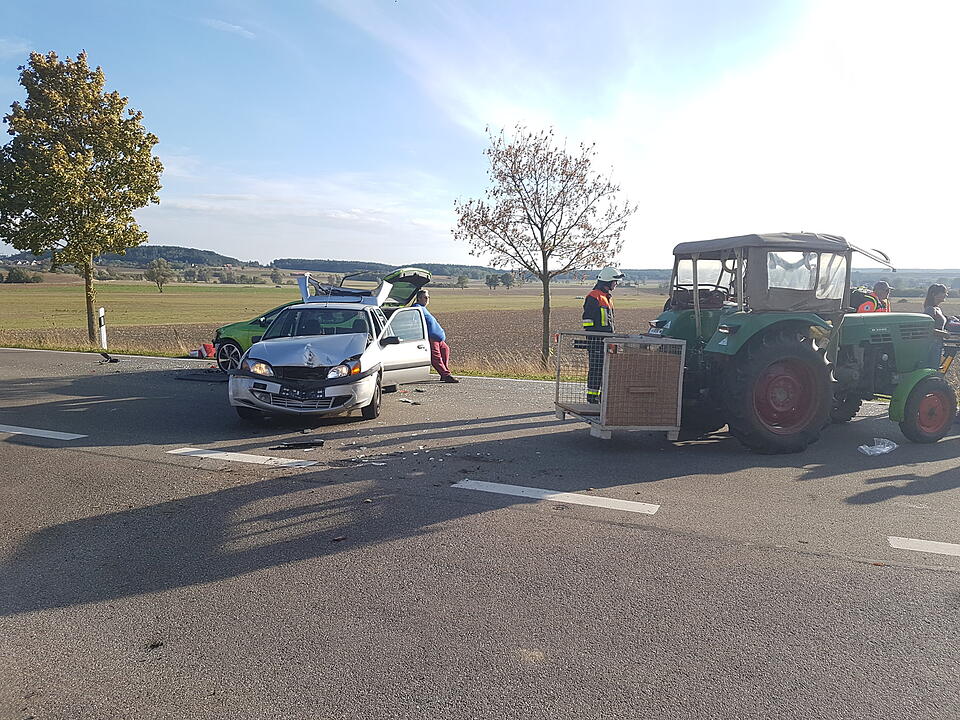Unfall in Colmberg fordert sieben Verletzte