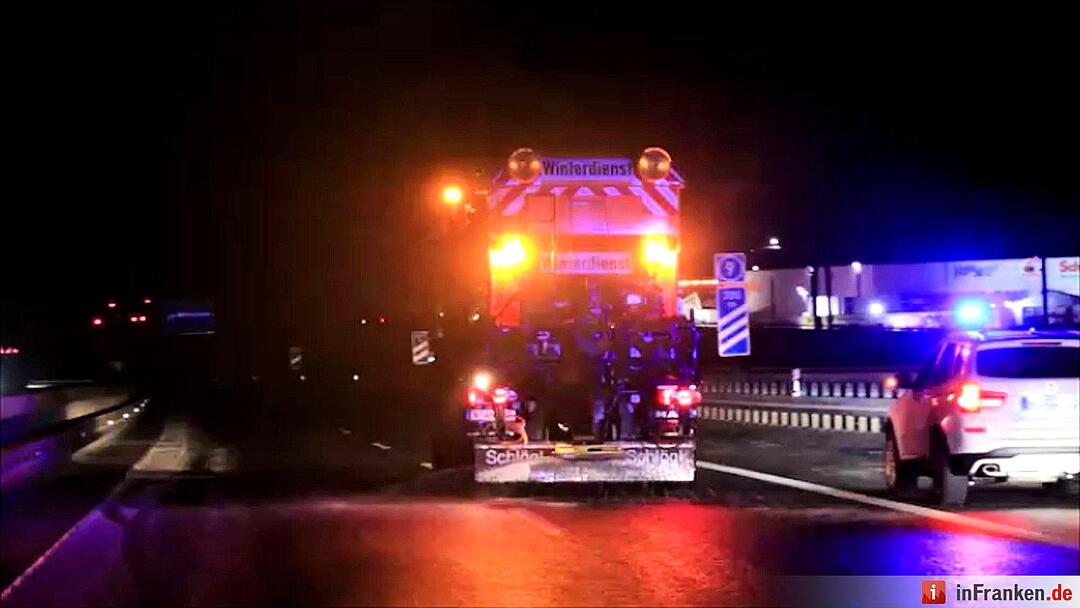 Glatteis auf der A73