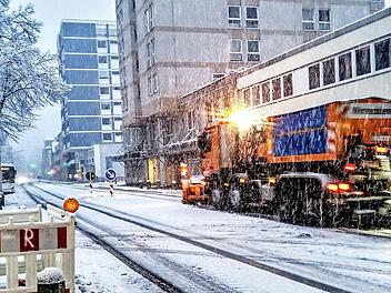 Winterdienst am Samstag in den Morgenstunden in Coburg