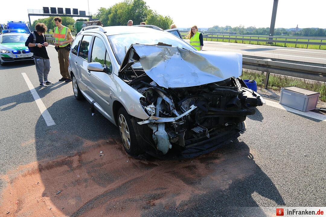 Unfall mit vier Autos bei Möhrendorf