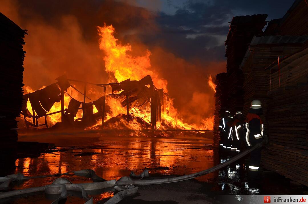 Brand im Sägewerk Untererthal