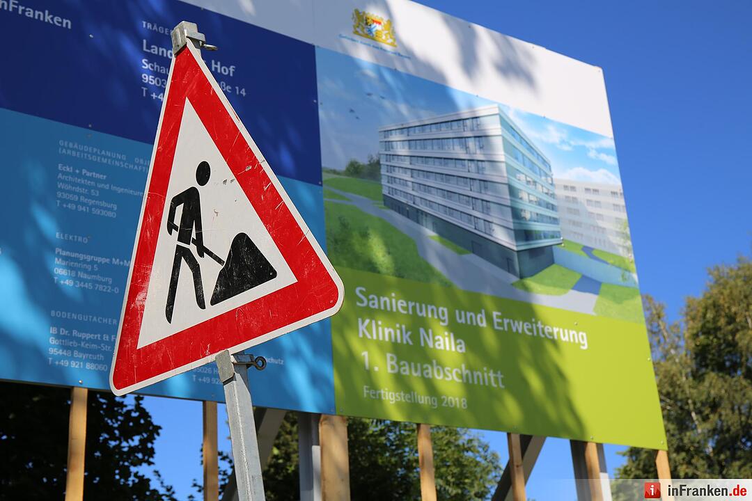 Gasaustritt nach Baggerarbeiten am Krankenhaus in Naila