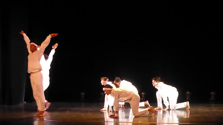 "Schneller, weiter, höher!" - Das olympische Motto in der ironischen Brechung durch das Ballett Dance Works Chicago aus dem 21. Jahrhundert zur Ballettmusikikone des klassischen Balletts aus dem 19. Jahrhundert, "Schwanensee" von Peter Iljitsch Tschaikowski.  Foto: Thomas Ahnert