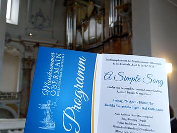 "A Simple Song" lautete das Motto beim Auftaktkonzert des Festivals "Lied & Lyrik" in der Basilika Vierzehnheiligen.Foto: Jochen Berger