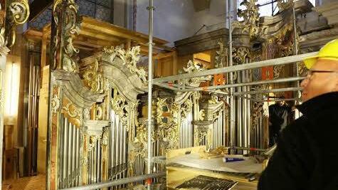 Im Zuge der Sanierung wurden die Orgelpfeifen gereinigt.