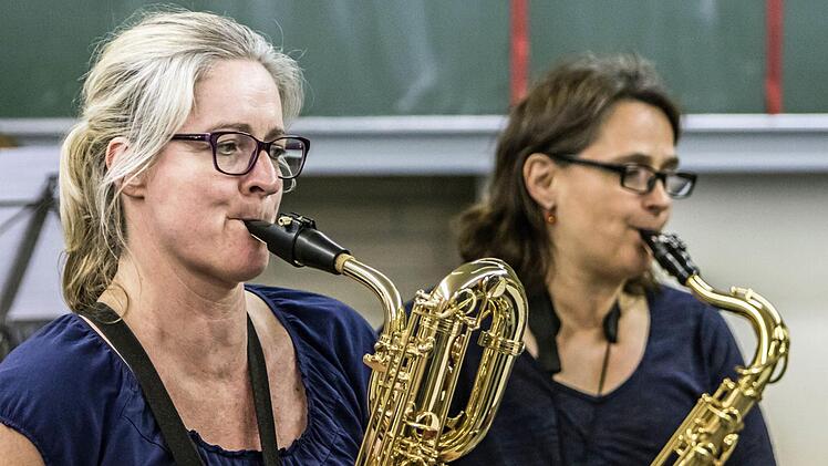 Impressionen von der Probenarbeit der Blaskapelle MeederFoto: Jochen Berger