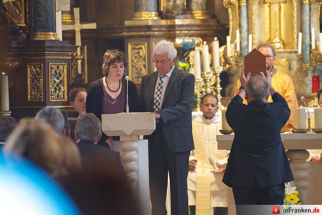 Nach einjähriger Kirchensanierung: Hannberg feiert die Wiedereröffnung der Wehrkirche der Pfarrei Geburt Mariens Hannberg