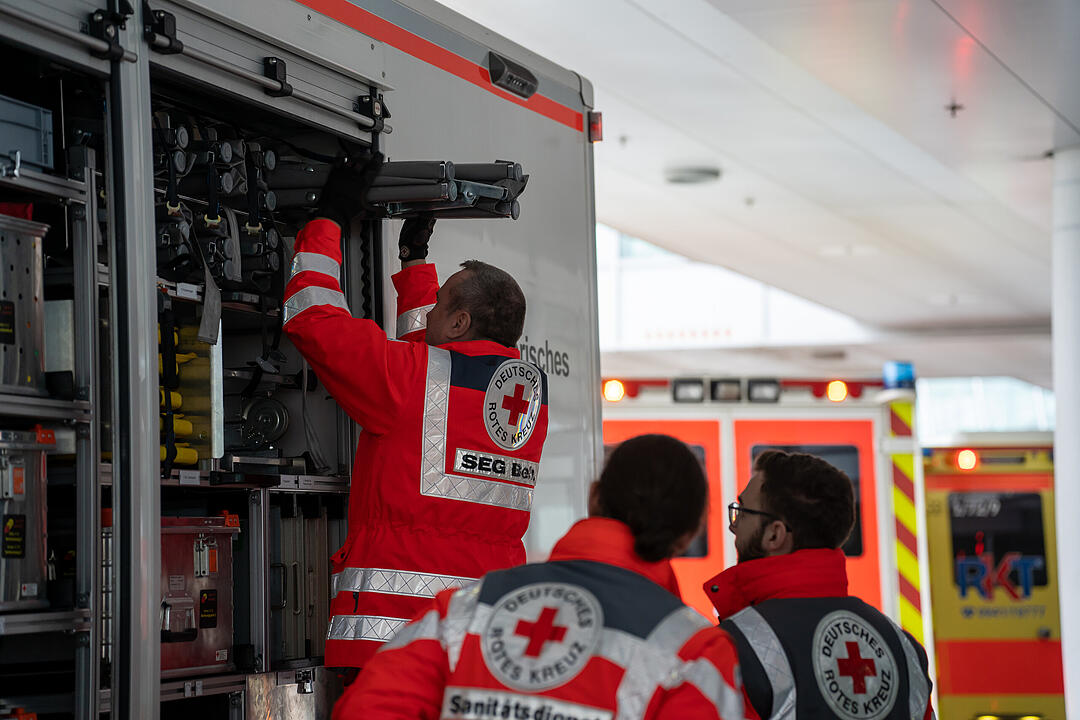 Großübung am Nürnberger Flughafen