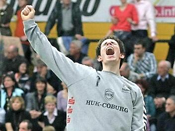 Vier Jahre stand René Selke im Tor des HSC Coburg, ehe er zum HC Erlangen wechselte. Dort stieg er nicht nur in die 1. Bundesliga auf, sondern auch zum leitenden Angestellten. Denn inzwischen ist der einstige Torsteher Geschäftsführer beim heutigen Rivalen der Coburger. Foto: Archiv