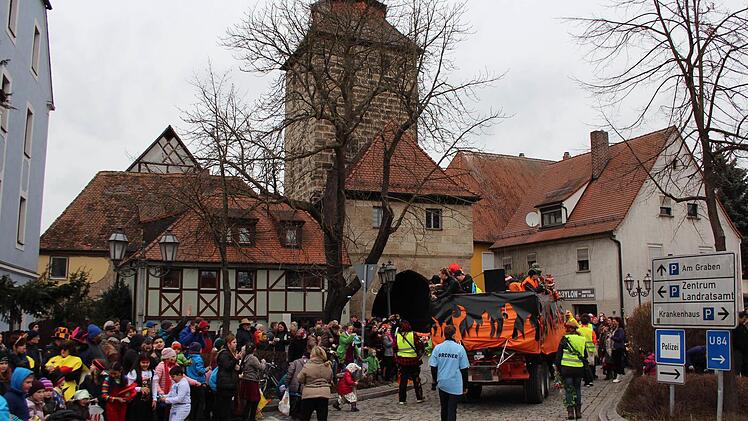 Der Faschingsumzug in Höchstadt war auch 2017 wieder sehr gut besucht. Foto: Christian Bauriedel