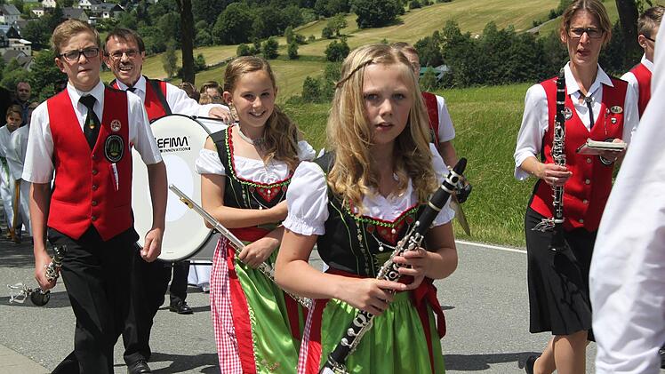 Die jungen Frankenwaldmusikanten. Foto: Veronika Schadeck