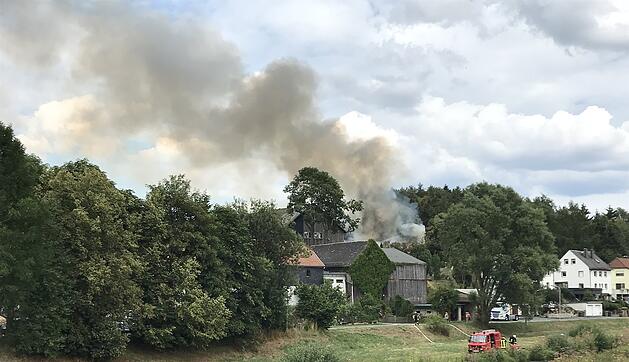 Brand auf Bauernhof in Unterkotzau