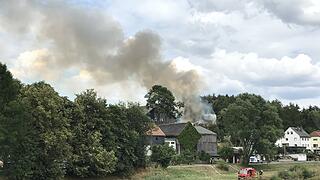 Brand auf Bauernhof in Unterkotzau