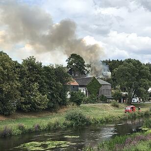 Brand auf Bauernhof in Unterkotzau