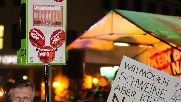 Impressionen vom Höcke-Auftritt und der ProtestveranstaltungFoto: Monika Limmer