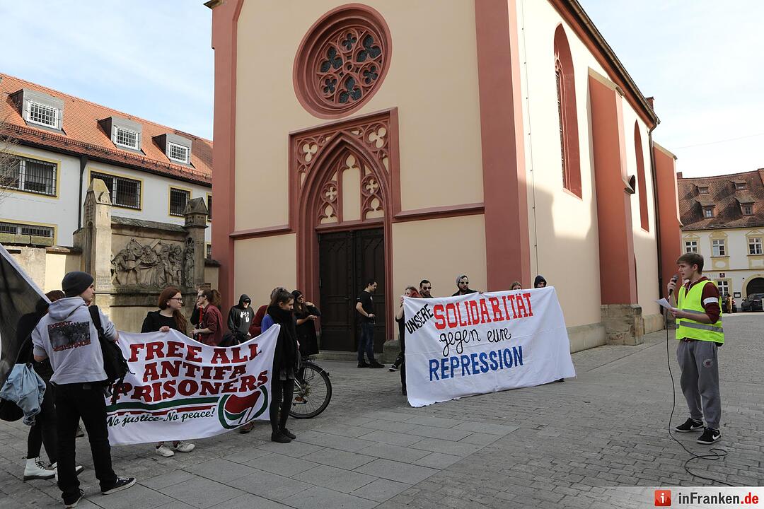 Bamberg; Demo vom Bahnhof bis zum Gefängnis der "roten Hilfe"