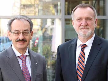 Stephan Ringwald (links) und Dieter Bordihn im Interview Foto: Kulmbacher Bank
