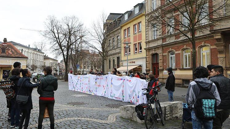 Demonstration in Bamberg am Internationalen Tag gegen Rassismus. Foto: Barbara Herbst