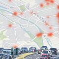 Es ist vor allem der Berliner Ring, der in der "Fieberkarte" der Verkehrszunahme als Problemzone auffällt. Der Vergleich der Fahrzeugfrequenz  zwischen 1997 und 2015 (jeweils in den Morgenstunden) belegt aber auch für den Münchner Ring, den Torschuster und den Regensburger Ring eine deutliche Mehrbelastung.  Quelle: Stadt Bamberg/Openstreetmap     Grafik: Micho Haller