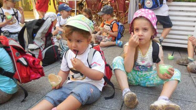 Eis gab es auch für die Kleinen. Foto: Kindergarten