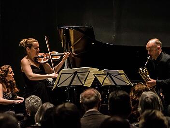 Das Trio Rhapsody Three begeisterte das Publikum beim Coburger "Verein". Foto: Jochen Berger