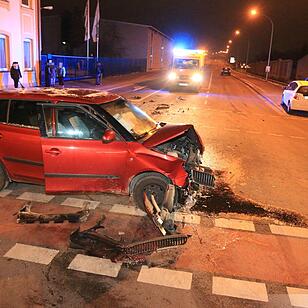 Unfall in der Hallstadter Straße in Bamberg