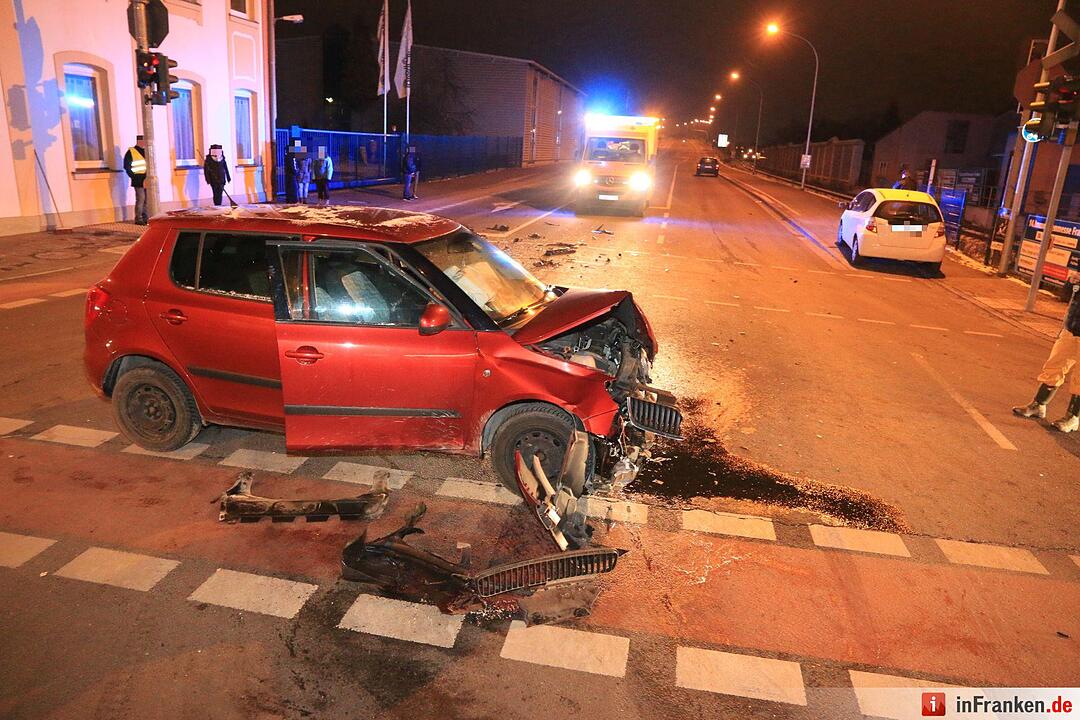 Unfall in der Hallstadter Straße in Bamberg