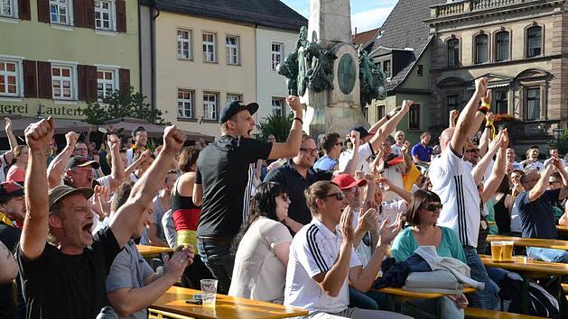 Public Viewing wie 2016 zur Europameisterschaft wird es auf dem Kulmbacher Marktplatz geben.Archiv/Uschi Prawitz