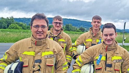 Die vier neuen Truppführer sind (v. l.) Sebastian Götze, Marcel Gebhard, Felix Hack und Maximilian Dietz.