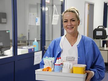 Natalie Glapiak war jetzt über zwei Jahre am Kreiskrankenhaus Höchstadt im Einsatz. Jetzt geht es zum nächsten Einsatzort. Foto: Andreas Dorsch