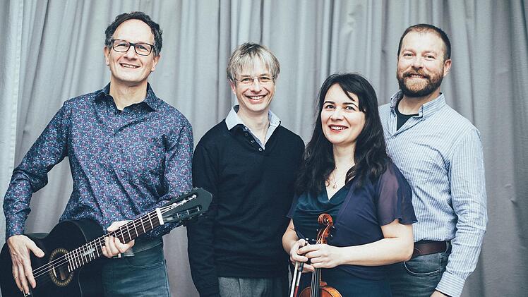 Das Quartett Frame of Heart gestaltet ein Konzert in der Reithalle: Konstantinos Bafas, Roland Fister, Diana Zohrabyan und Simon von Rensburg.