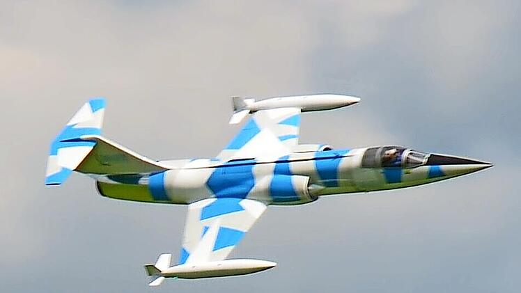 Modell eines Lockheed F-104 Starfighters, des ersten Jets, der Mach 2 im Horizontalflug erreichte.