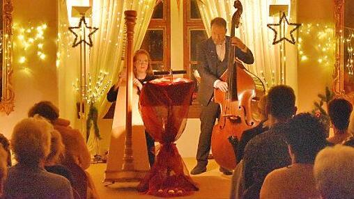 Das Musikerehepaar Judith und Michael Weisel begeisterte die Zuhörer im Schloss Oberschwappach.  Foto: cr