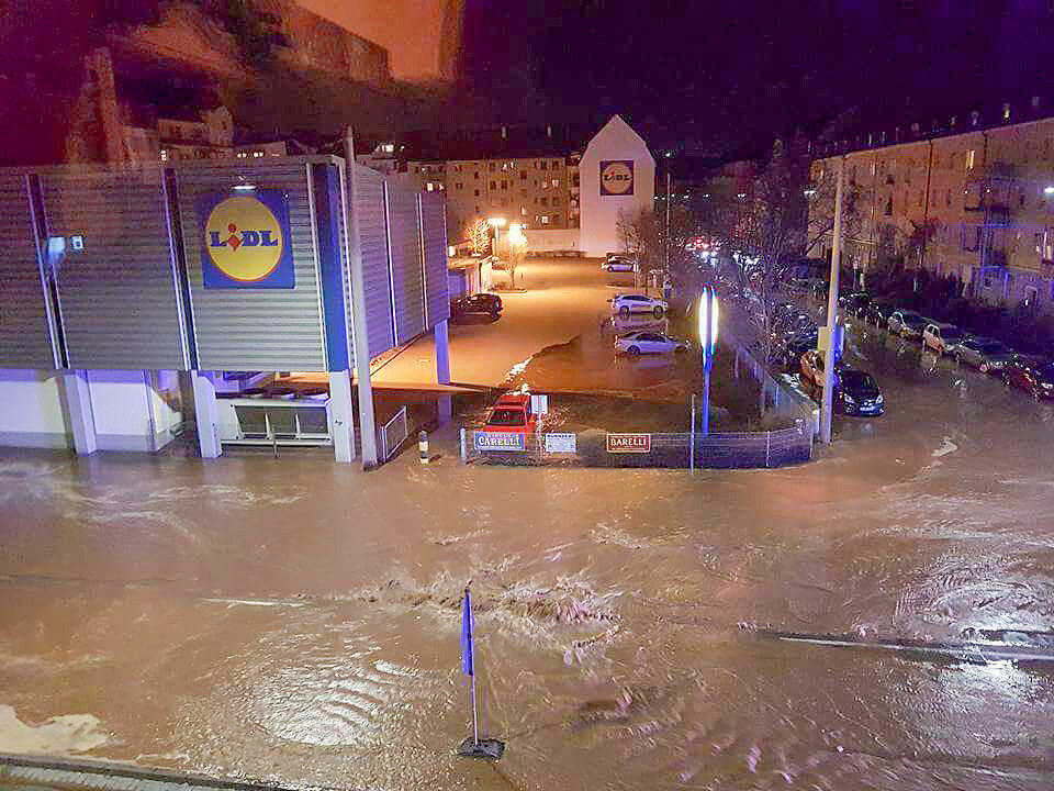 Wasserrohrbruch in Nürnberg
