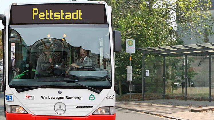 Die jetzige Bushaltestelle Ärztehaus in Pettstadt. Wird sie bald auch vom Stadtbus angesteuert? Foto: Werner Baier/Montage: Dagmar Klumb