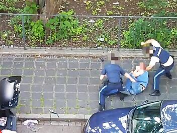 Ein Ausschnitt aus dem Zeugenvideo des Polizeieinsatzes im Juni in Nürnberg-GibitzenhofQuelle: Nordbayern.de