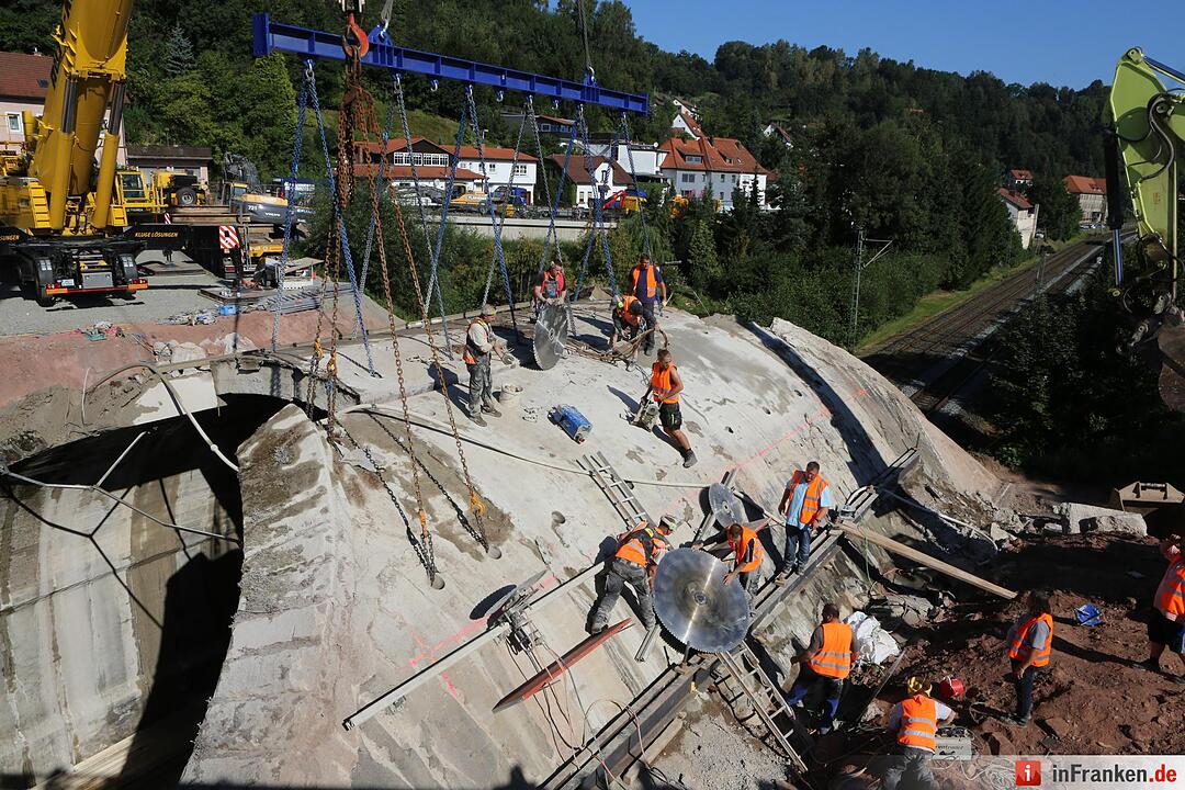 Br&uuml;ckenabriss in Kronach
