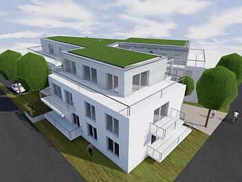 So soll das Projekt "Zusammen wohnen - Zusammen leben" in der Niederbronner Straße Kronach aussehen. Die Stadt Kronach wird nach Beschlusslage des Ausschusses für Bau-, Stadtentwicklung und Wirtschaft  im Benehmen mit dem Investor und Bauherrn alle Möglichkeiten ausloten um das Projekt zu ermöglichen.Repro Ansicht: K.- H. Hofmann