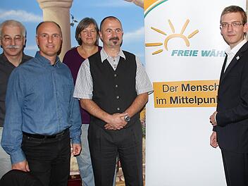 Erst vor kurzem wurde Marc Holland (rechts) zum Vorsitzenden der Freien Wähler in Neustadt gewählt. Jetzt kandidiert er für das Amt des Oberbürgermeisters.