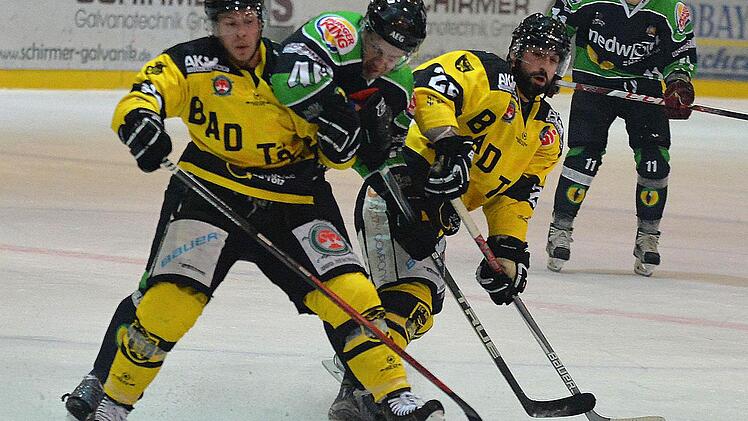 Michal Petrak (Mitte) kassierte gegen Weiden eine empfindliche Strafe und fehlt den Höchstadt Alligators am kommenden Freitag in Schönheide.  Foto: Archiv