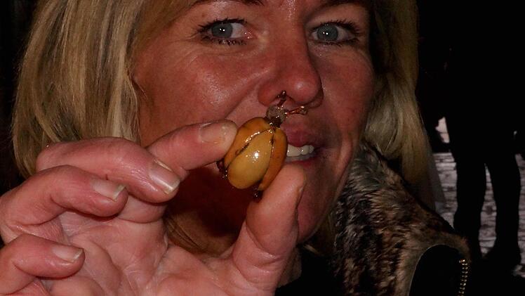 Die Maikäfer und Osternester von Martina Straub sind aus Eicheln. Foto: Gerd Schaar